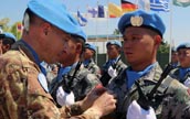 中国のレバノンでの平和維持活動部隊に国連の「平和勲章」が贈られる