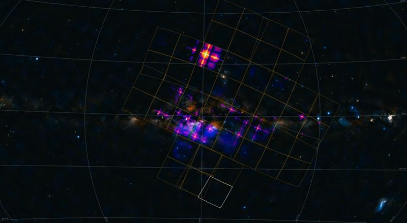 広視野X線望遠鏡（WXT）の 天の川銀河中心部の観測画像。画像提供はEP科学センター